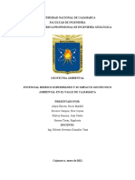 Potencial Hídrico Subterráneo y Su Impacto Geotécnico Ambiental en El Valle de Cajamarca