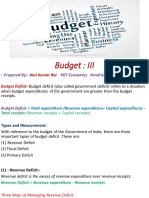 Budget: III: Atul Kumar Rai