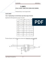 Building Digital Logic Circuits Using Decoders: Objectives Lab Tasks