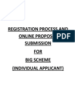 Registration Process and Online Proposal Submission FOR Big Scheme (Individual Applicant)