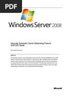 Intra-Site Automatic Tunnel Addressing Protocol (ISATAP) Guide