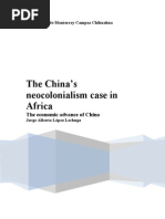 The China's neocolonialism case in Africa