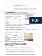 Titration: Answer Key