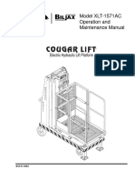 Model XLT-1571AC Operation and Maintenance Manual: Electric Hydraulic Lift Platform