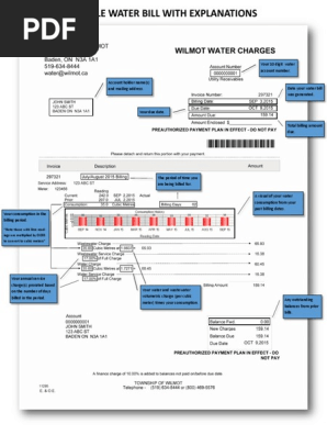 Sample Water Bill