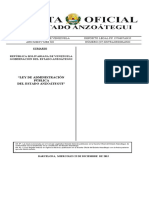 Ley de Administración Pública Del Estado Anzoátegui 2015