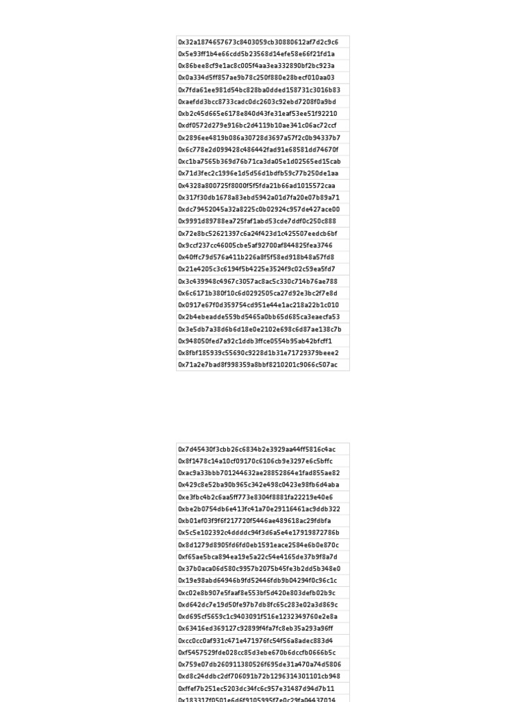 Hexadecimal Data Collection | PDF