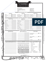 Vampiro a Idade Das Trevas Ficha de Personagem Biblioteca Elfica