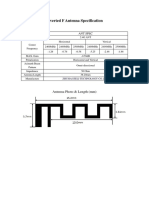 Inverted F Antenna Specification: Item Ant Spec