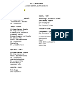 AGENDA SEMANAL DE ATENDIMENTO 10 ATE 14 de Janeiro