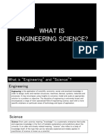 What Is Engineering Science?