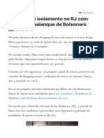 Moro Expõe Isolamento No RJ Com Partido No Palanque de Bolsonaro