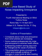 Evidence Based Study of Noise Impacting Annoyance