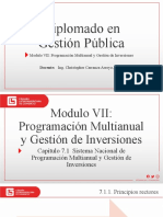 Capítulo 7.1 Sistema Nacional de Programación Multianual y Gestión de Inversiones