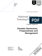 National Service Training Program: Disaster Awareness, Preparedness and Management