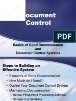 Document Control: Basics of Good Documentation and Document Control Systems