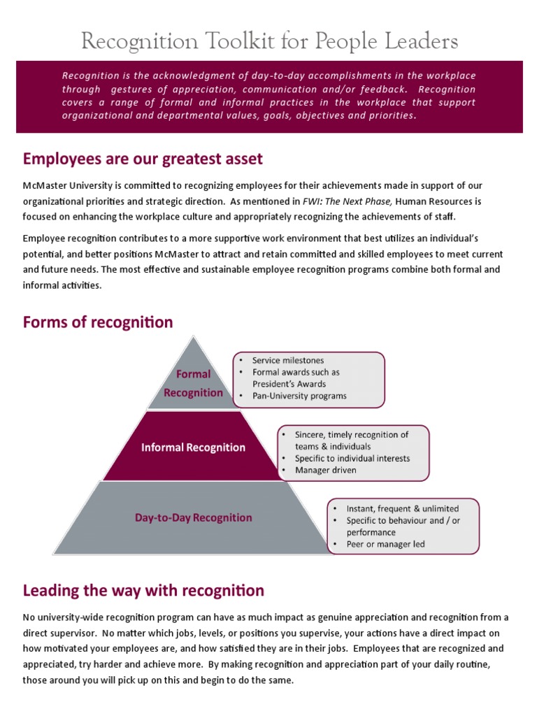 Employee Recognition Toolkit Guide | PDF | Applied Psychology | Cognition