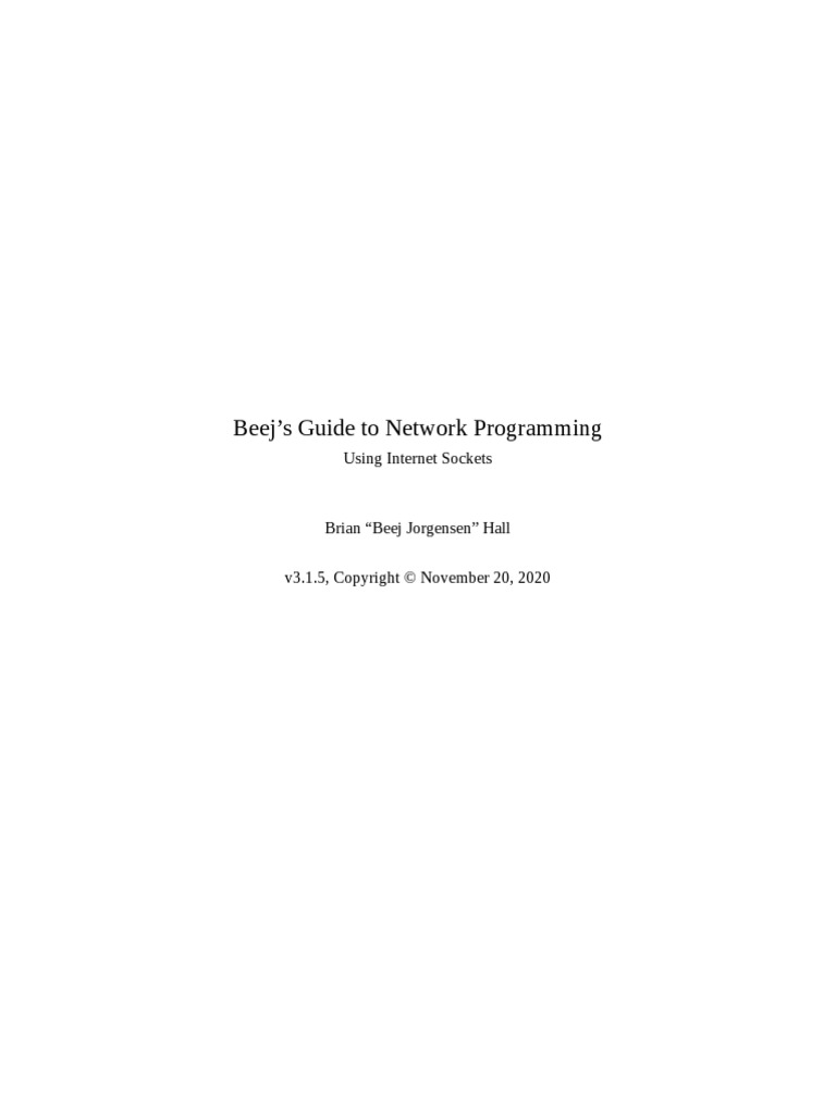 Beej's Guide To Network Programming: Using Internet Sockets | PDF ...
