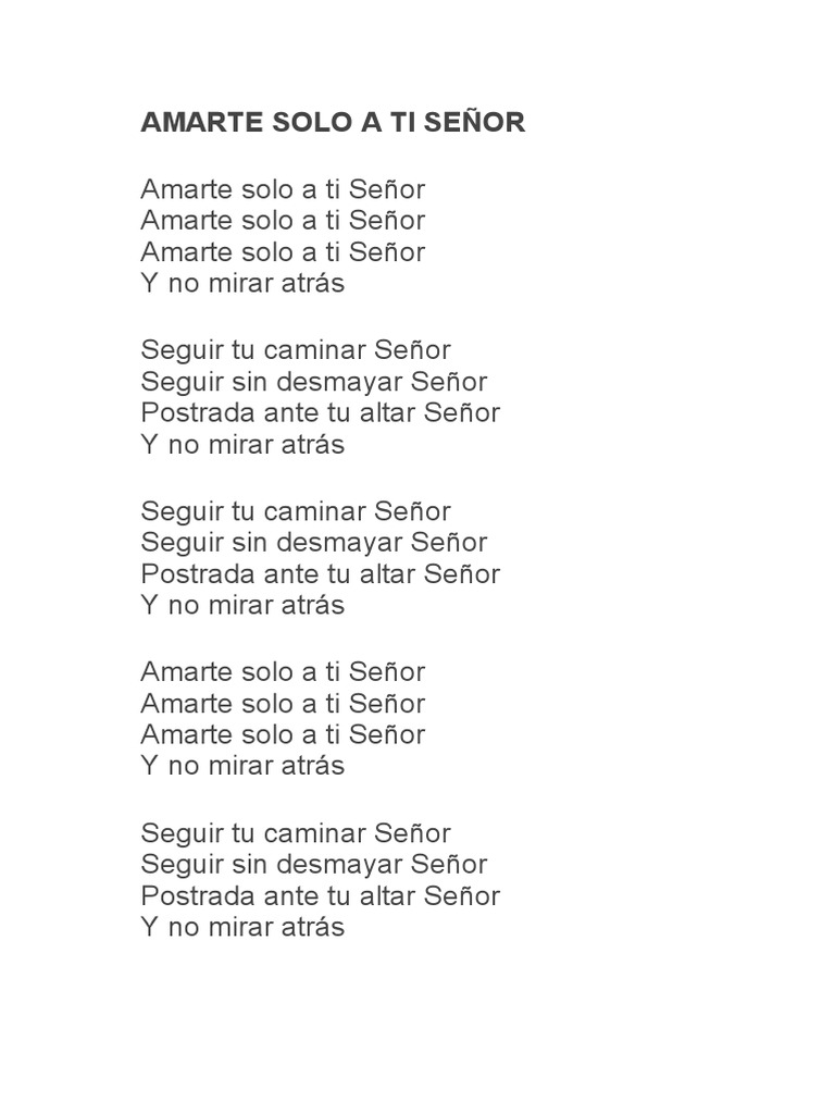 Amarte Solo A Ti Señor Pdf