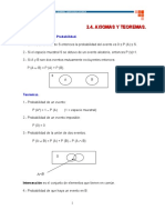 Axiomas y Teoremas de Probabilidad