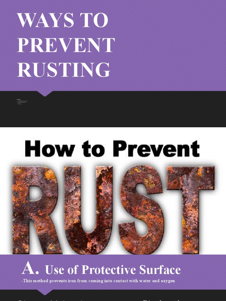 Ways To Prevent Rusting PDF