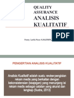 Mutu Pelayanan Rekam Medis - Pertemuan 6 - Analisis Kualitatif