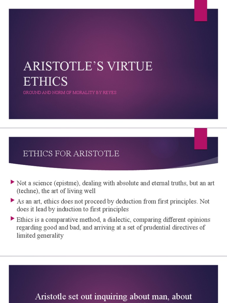 Aristotle's Virtue Ethics Explained | PDF | Virtue | Nous