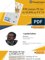 FDI Jumps 50.1pc To $3.89b in FY'19: Presenter: Avijit Sarker (ZR1803003)