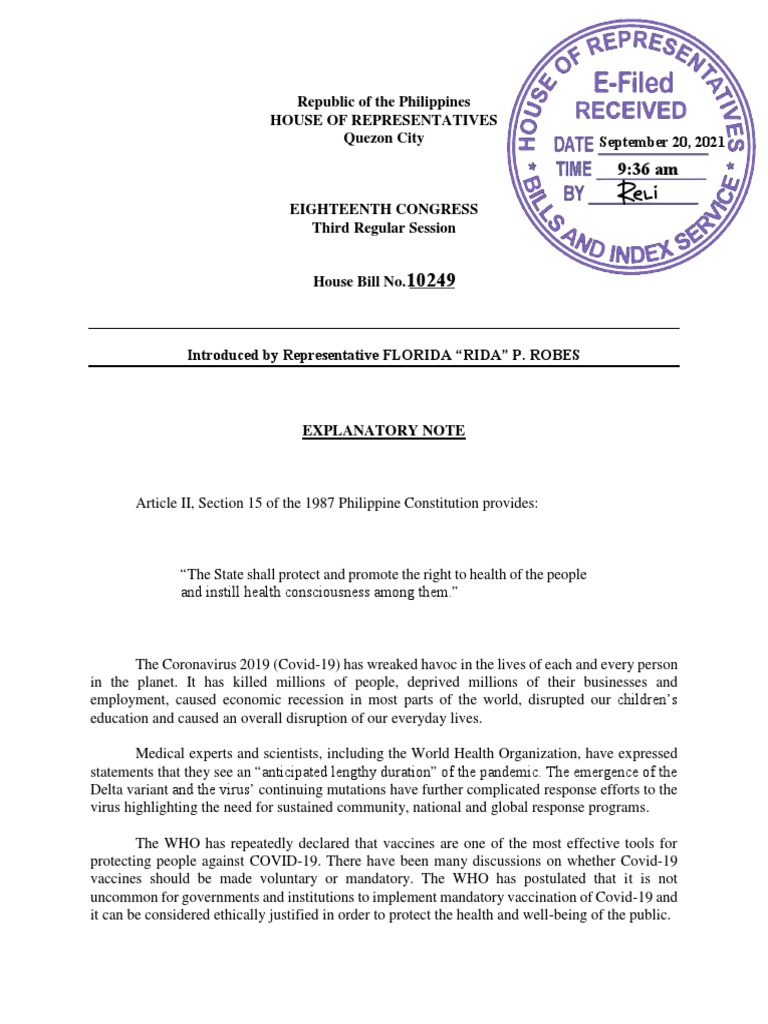 Republic of The Philippines House of Representatives Quezon City