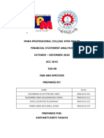 MARA PROFESSIONAL COLLEGE AYER MOLEK FINANCIAL STATEMENT ANALYSIS