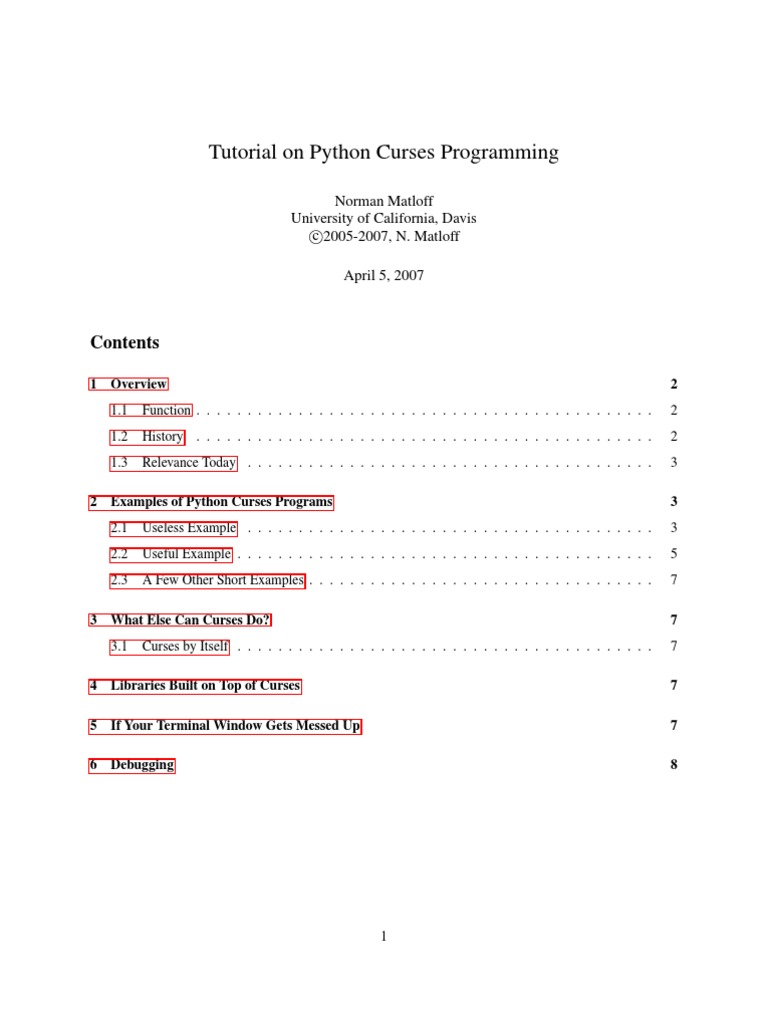 Py Curses | Download Free PDF | Computer Terminal | Library (Computing)