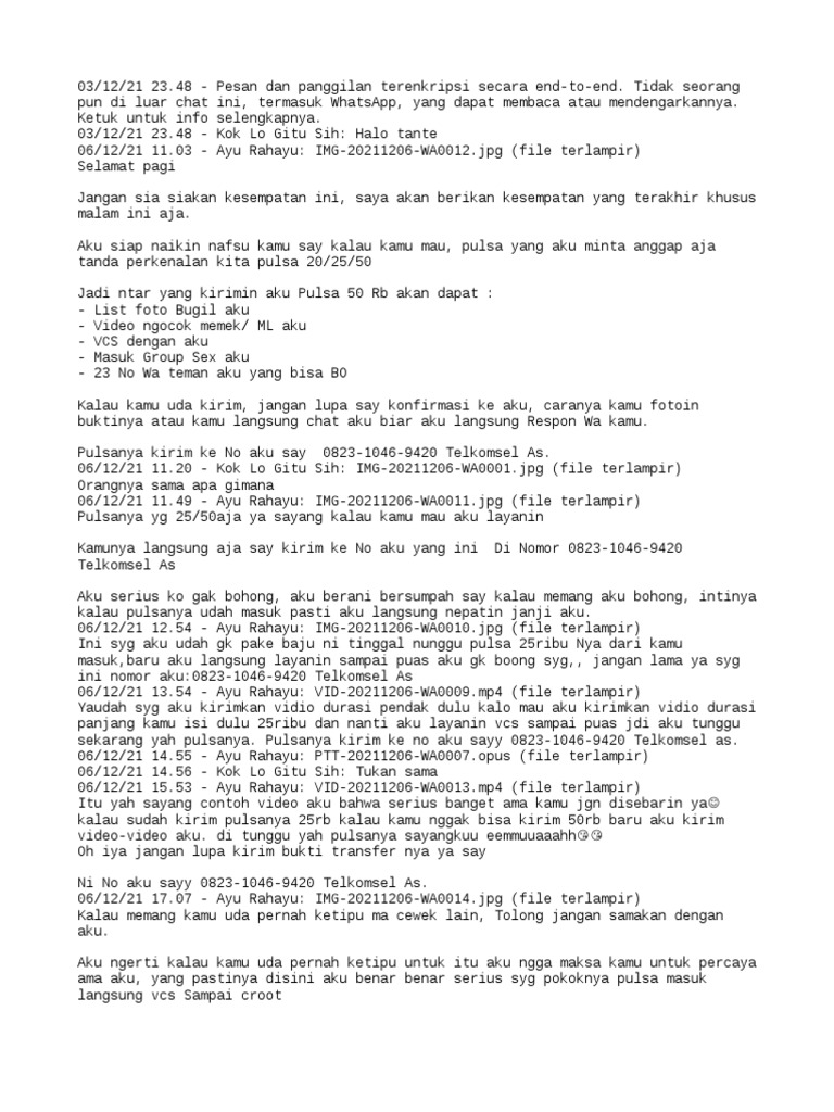 Chat WhatsApp Dengan Ayu Rahayu PDF 