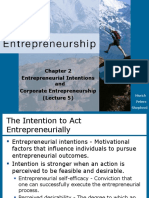 Entrepreneurial Intentions and Corporate Entrepreneurship (Lecture 5)