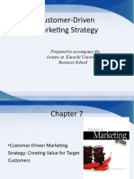 Customer-Driven Marketing Strategy: Prepared To Accompany The Lecture at Karachi University Business School