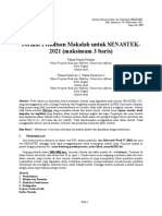 Format Penulisan Makalah Untuk SENASTEK-2021 (Maksimum 3 Baris)