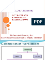 Organic Chemistry: Saturated and Unsaturated Hydrocarbons