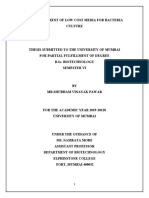 Development of Low Cost Media For Bacteria Culture