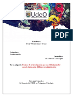 Técnicas de La Investigación Que Usa El Administrador para La Elaboración Del Proceso Administrativo