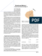 Note 10 Rotational Motion I: Sections Covered in The Text: Chapter 13