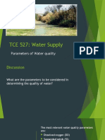 Water Quality Parameters & Organic Content Determination