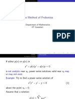 The Method of Frobenius: Department of Mathematics IIT Guwahati