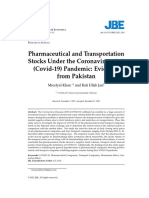 Pharmaceutical and Transportation Stocks Under The Coronavirus 2019 (Covid-19) Pandemic: Evidence From Pakistan