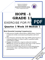 Hope - 1 Grade 11: Exercise For Fitness