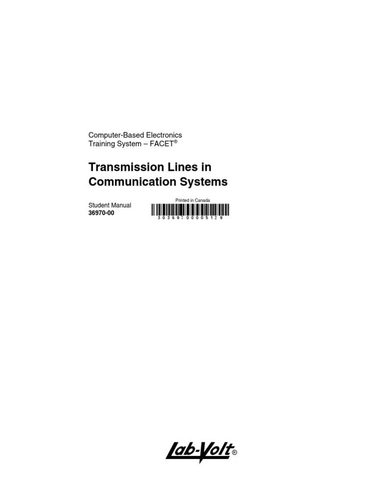 00 Transmission Lines Pdf Transmission Line Electrical Impedance