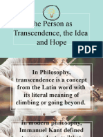 A Person As Transcendence... REPORT