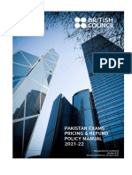 Pakistan Exams Pricing & Refund Policy Manual 2021-22: Saqib Manzoor (Head of Commercial - Exams)