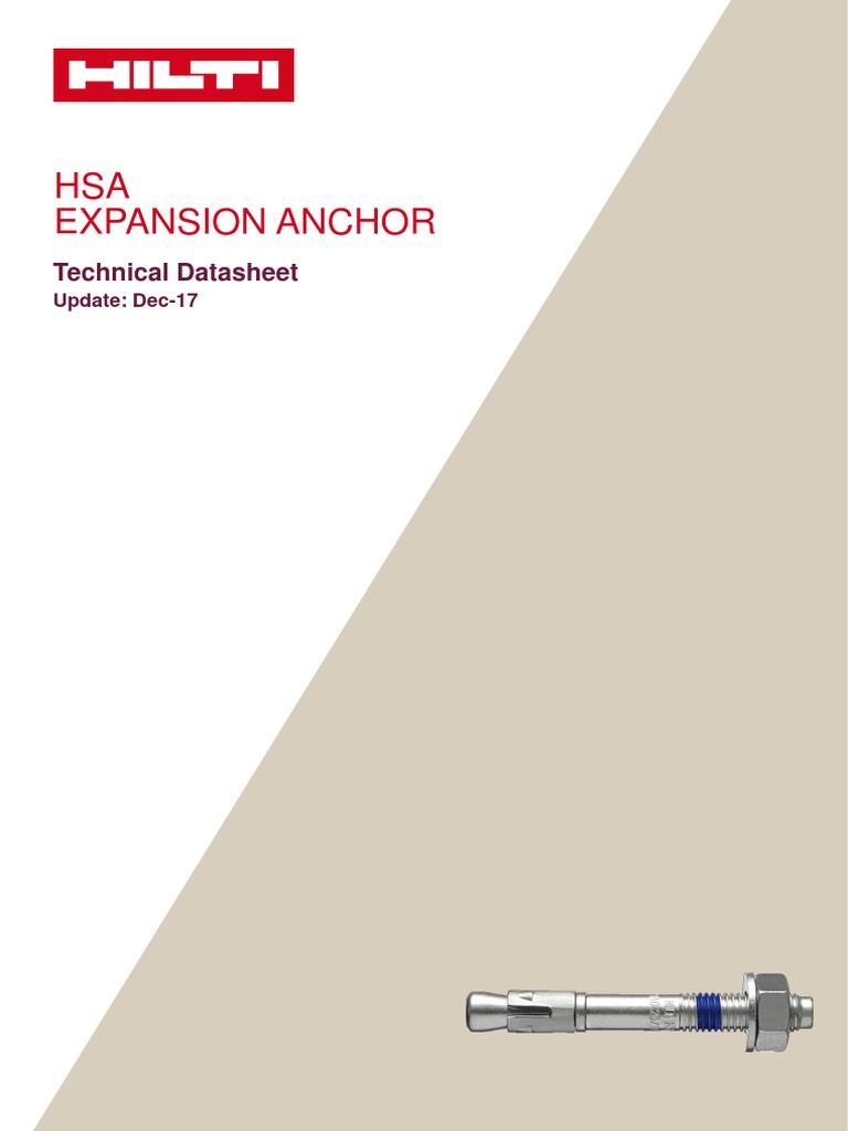 Hilti Expansion Anchor PDF Galvanization Screw