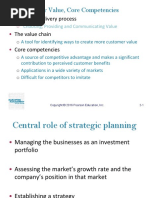 The Value Delivery Process The Value Chain Core Competencies