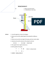 Spring Constant, K: Meter Rule Pointer Eye Level