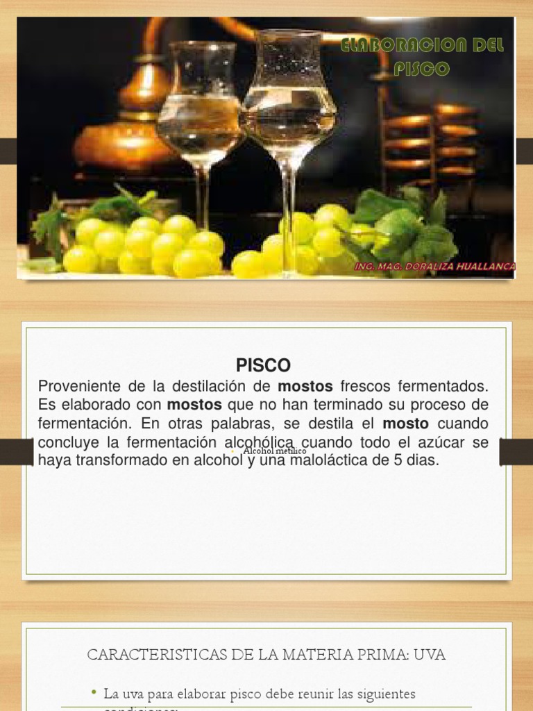 Proceso de Elaboración del Pisco | PDF | Vino | Destilación